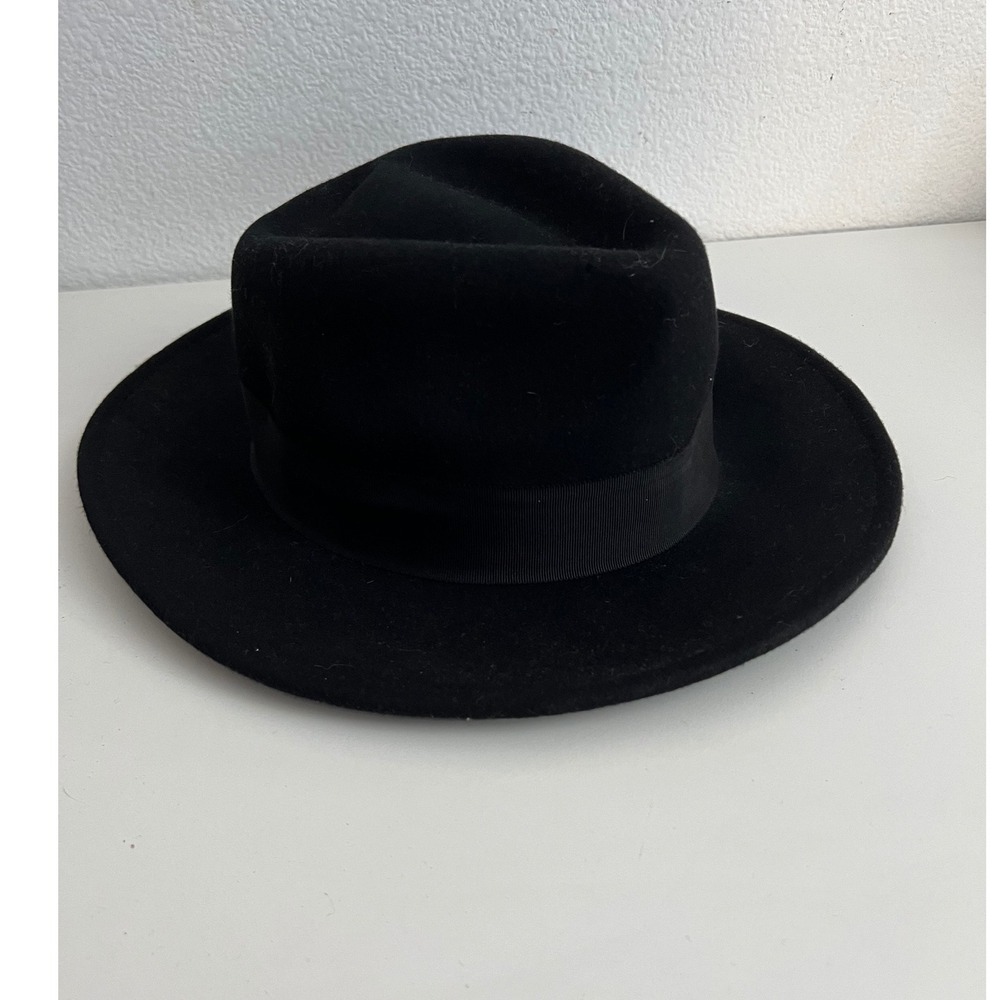 ALDO Black Felt Fedora Hat Size S M Classic‎ Style